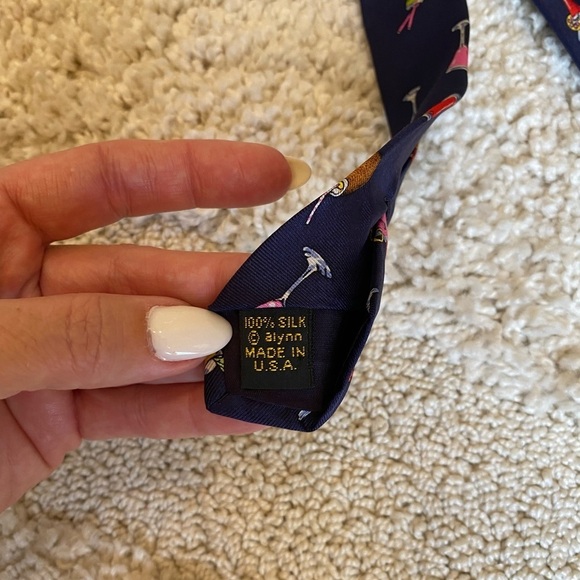 Blue Silk Tie Alynn Cocktail Martini design - Picture 7 of 7